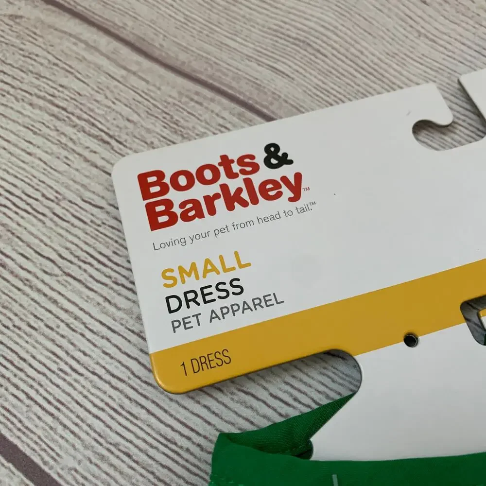 Boots & Barkley Green Floral Pet Dress Cat Dog Size Small Up to 20lbs